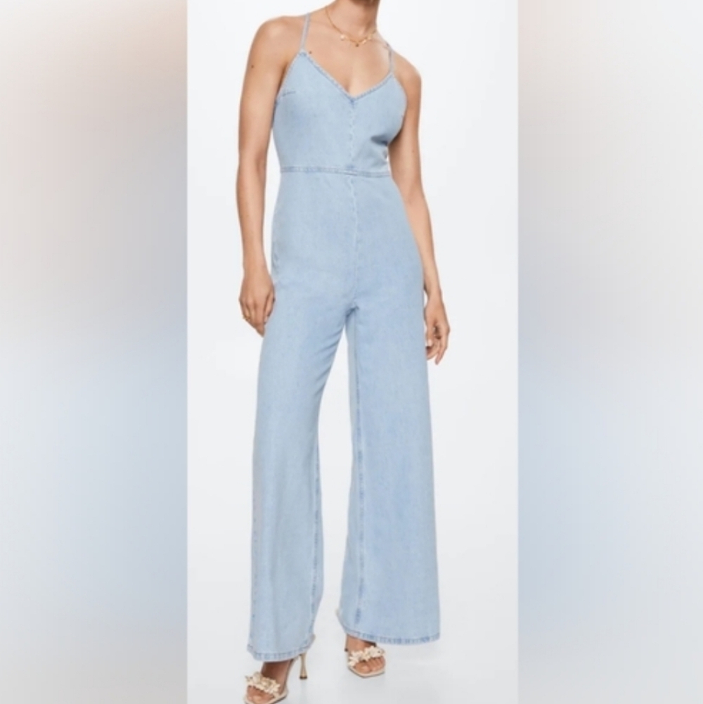 Mango Light Blue Jumpsuit